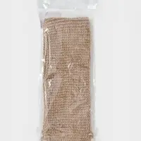 Мочалка-лента для тела массажная Доляна, 53&times;10 см, конопля, бежевая