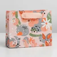 Пакет подарочный ламинированный, упаковка, &laquo;Цветочная поляна&raquo;, S 12 х 15 х 5.5 см