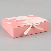 Коробка подарочная самосборная &laquo;Цветок&raquo;, 20&times;18&times;5 см, с лентой