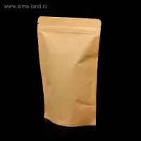 Пакет Zip - lock Крафт с прямоугольным окном 16×26 см