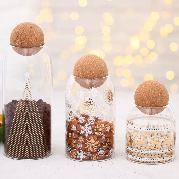 Новый год. Банка для хранения «Время чудес», 1000 мл Новый год. Банка для хранения «Время чудес», 1000 мл