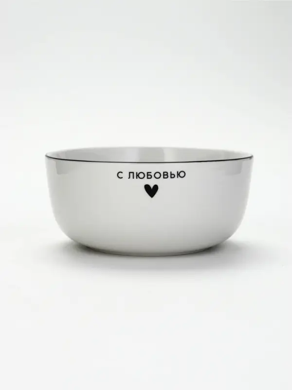 Тарелка суповая керамическая &laquo;С любовью&raquo;, 14.5&times;6.4 см, 600 мл, ручная работа