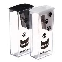 Точилка ErichKrause. City Meow, с контейнером, МИКС