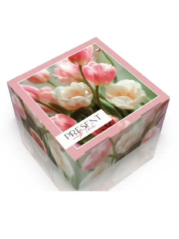 Коробка складная Present with love, 15 х 15 х 7 см
