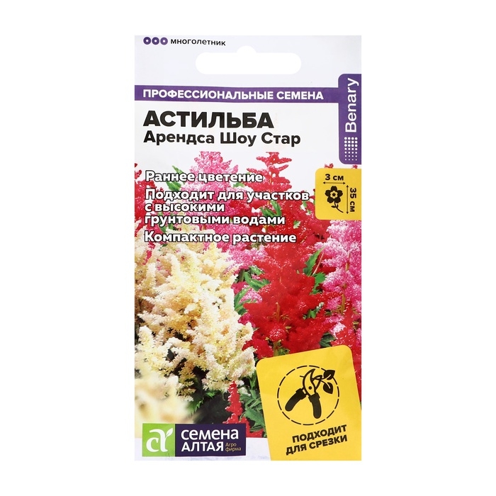 Семена цветов Астильба Семена цветов Астильба "Арендса шоу стар", 3 шт