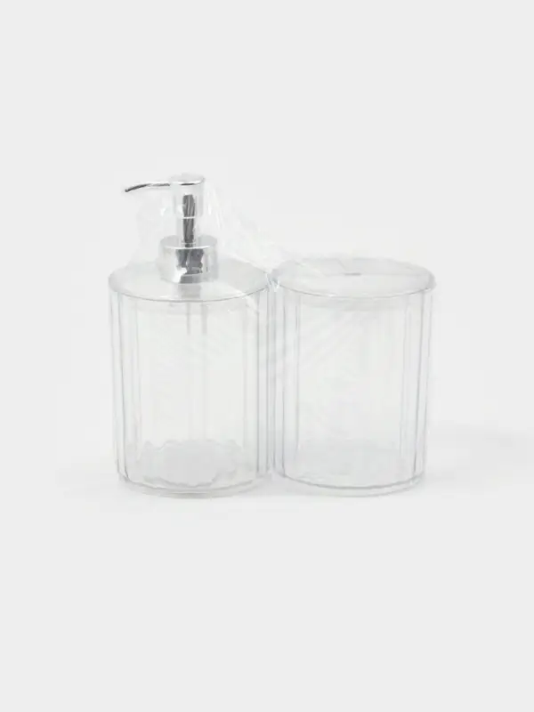 Набор для ванной 2 предмета (дозатор, стакан)