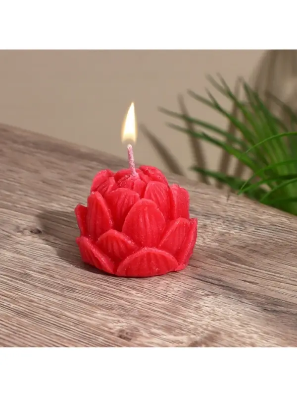 Свеча Свеча "Лотос" 5х5х6 см, соевый воск