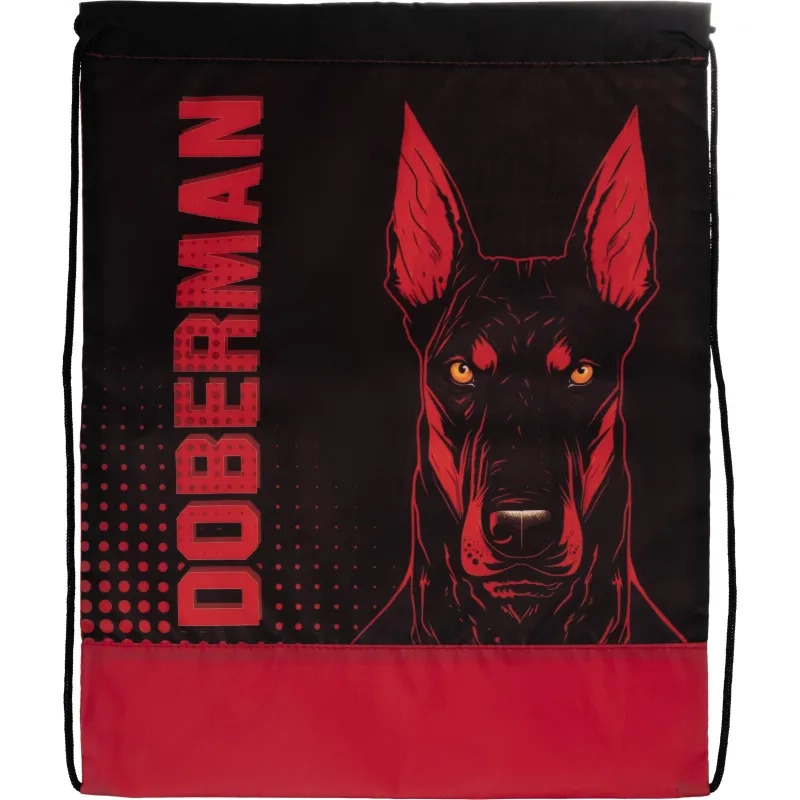 Сумка для сменной обуви цветная, ткань, дизайн СДС-3, DOBERMAN