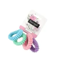 Резинки для волос &laquo;Махрушка спорт&raquo;, набор 4 шт., нежность, 3.5 см, МИКС