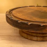 Блюдо сервировочное с крышкой, 22&times;22&times;20 см, дерево, стекло