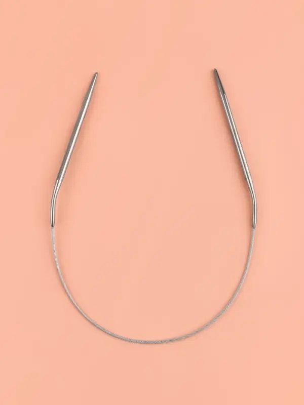 Спицы круговые, для вязания, с металлическим тросом, d=4 мм, 10/40 см Спицы круговые, для вязания, с металлическим тросом, d=4 мм, 10/40 см