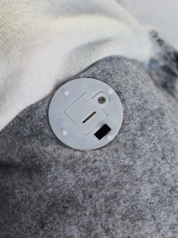 Фигура текстиль «Гном в черном» 50-70 см, телеск-е ножки, 1LED, LR1130х3 (в компл.),Т/БЕЛЫЙ