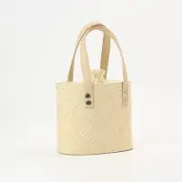 Сумка плетёная из пандана, 23&times;13&times;35 см, бежевая