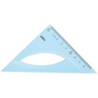 Набор чертежный Deli EH12 средний:лин 20см,угольн 13 и9см,трансп 12см,голуб