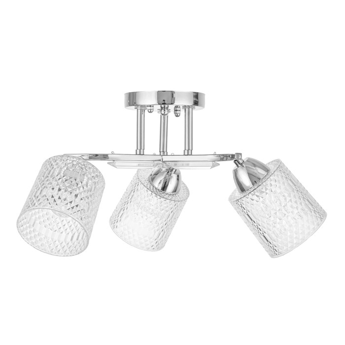 Люстра потолочная Люстра потолочная "Амис" E27 3х40Вт хром 47х47х22см