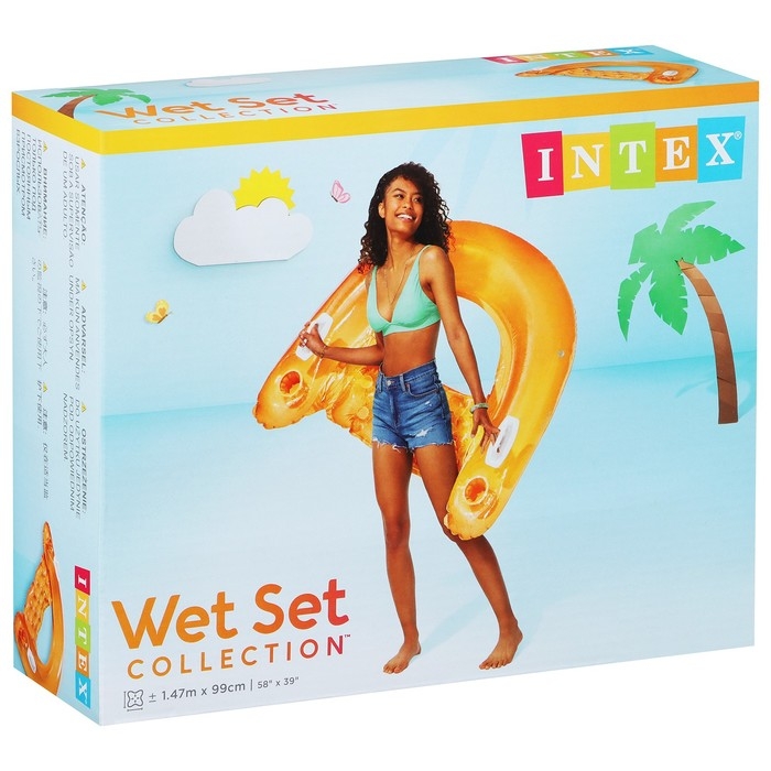 Кресло для плавания «Бумеранг», 152 х 99 см, цвета МИКС, 58859NP INTEX Кресло для плавания «Бумеранг», 152 х 99 см, цвета МИКС, 58859NP INTEX