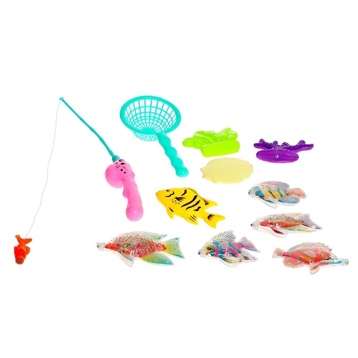 Рыбалка «Красивые рыбки» 9 рыбок, удочка, сачок