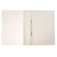 Папка-скоросшиватель с перфорацией Calligrata, А4, 180 мкм, белая с прозрачным верхом