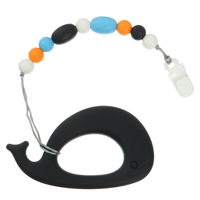 Прорезыватель силиконовый на держателе «Кит», Крошка Я