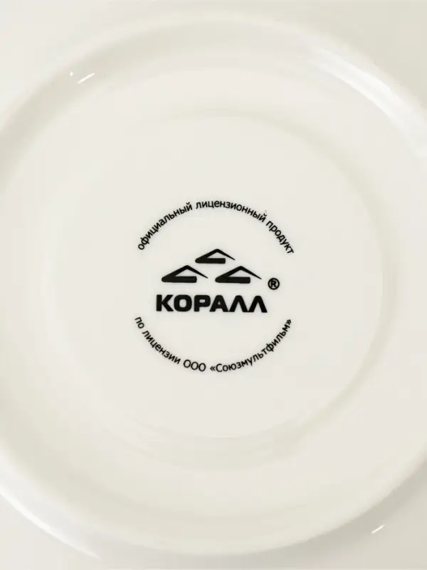 Кофейная пара КОРАЛЛ &laquo;Ёжик в тумане&raquo;, 210 мл, фарфор, белая