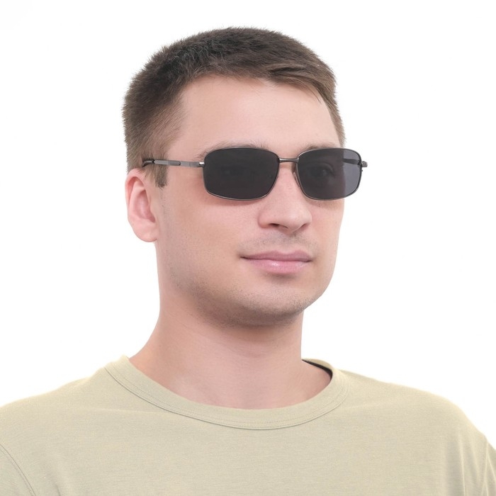 Очки солнцезащитные OneSun, поляризационные, UV 400, 14.5×13×5 см, линза 4×5.5 см, чёрные