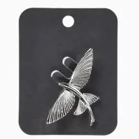 Брошь &laquo;Летучая рыба&raquo;, цвет серебро