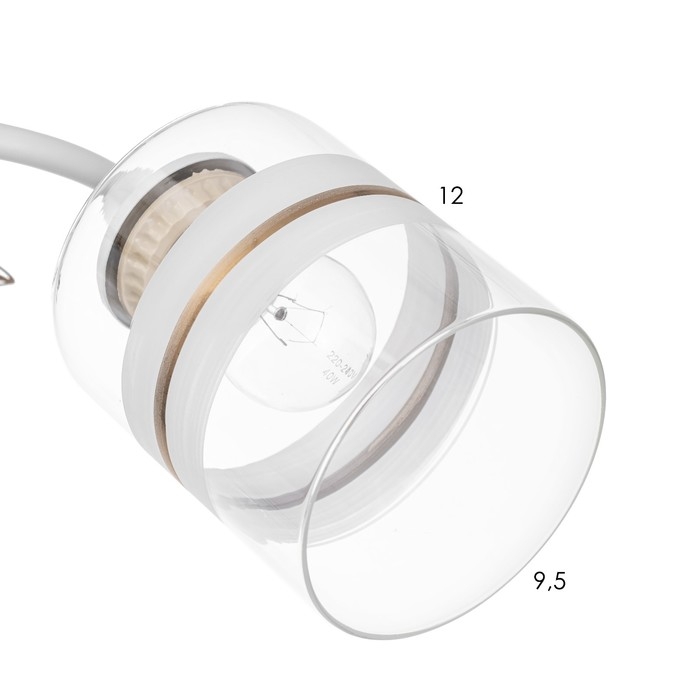 Люстра Люстра "Мия" 2х60Вт Е27 Белый, золото 53х18х24см