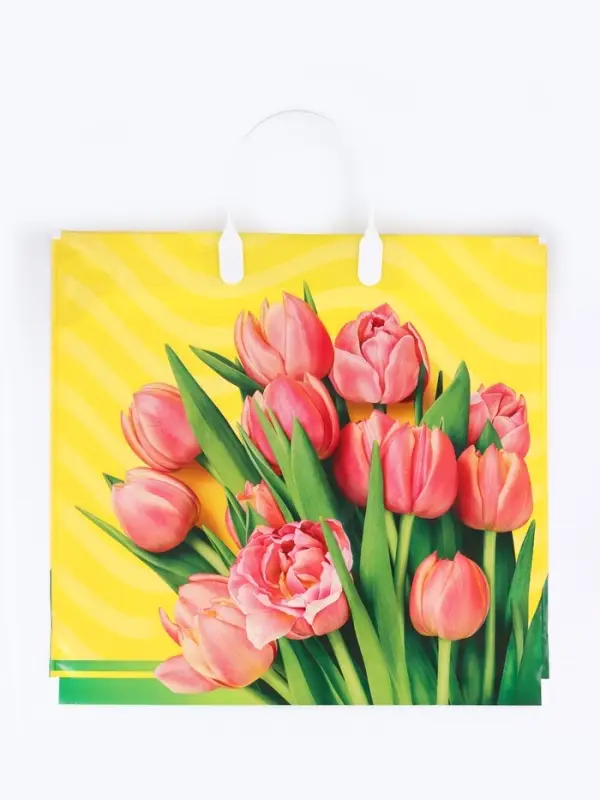 Пакет подарочный &laquo;Муза&raquo;, полиэтиленовый с пластиковой ручкой, 37&times;34 см, 80 мкм