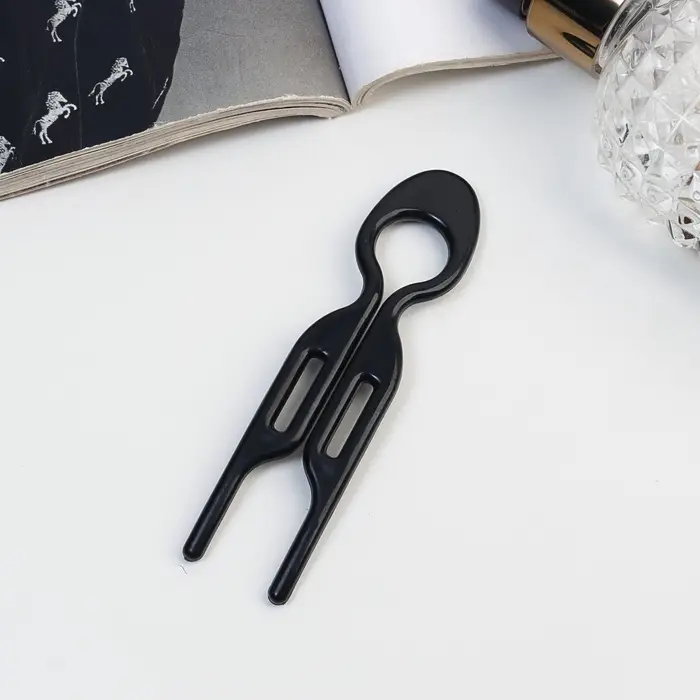 Шпилька для волос «Берта», набор 2 шт., 9×2 см, чёрная