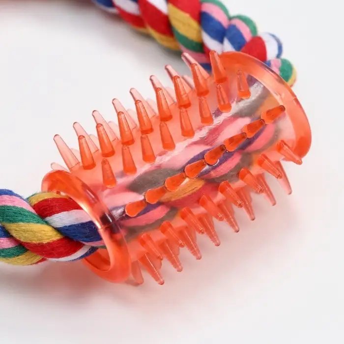 Игрушка канатная &laquo;Восьмерка с зубочисткой&raquo;, тренировочная, до 27 см, до 140 г, цвет МИКС