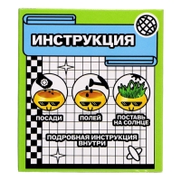 Набор для опытов, для детей «Выращиваем травку», растение в горшочке - эмодзи «Крутой»