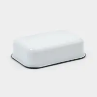 Лоток эмалированный, 1.5 л, с полиэтиленовой крышкой, без декора, белый Лоток эмалированный, 1.5 л, с полиэтиленовой крышкой, без декора, белый