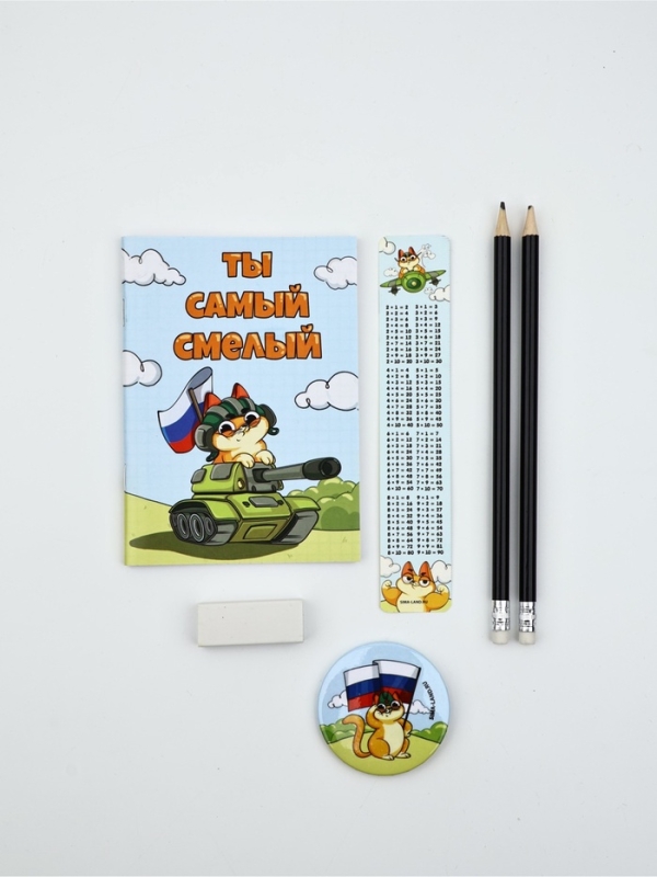 Подарочный набор 6 предметов Подарочный набор 6 предметов "С 23 февраля! Кот"