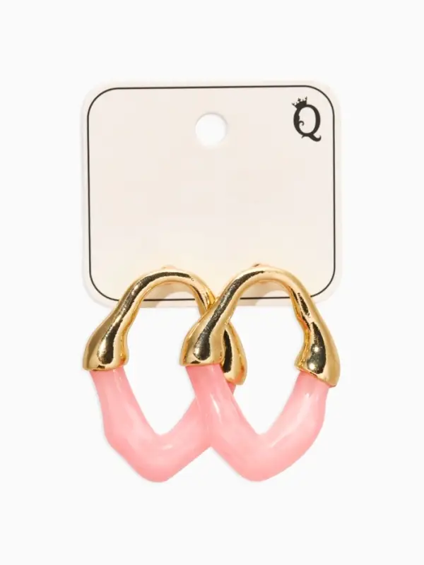 Серьги акрил &laquo;Сталактиты&raquo;, розовые в золоте