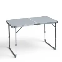 Стол складной ССТ-3П, 102&times;50&times;44.5/ 61 см, с полкой, металлик