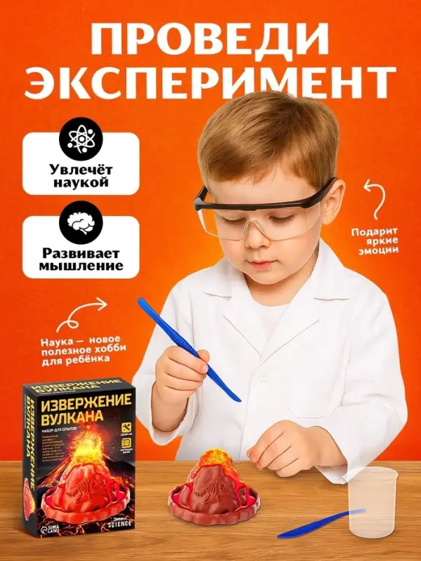 Набор для опытов &laquo;Извержение вулкана&raquo;