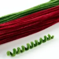 Синельная проволока 100 шт.,30&times;0.8 см, боровая, и, зелёная