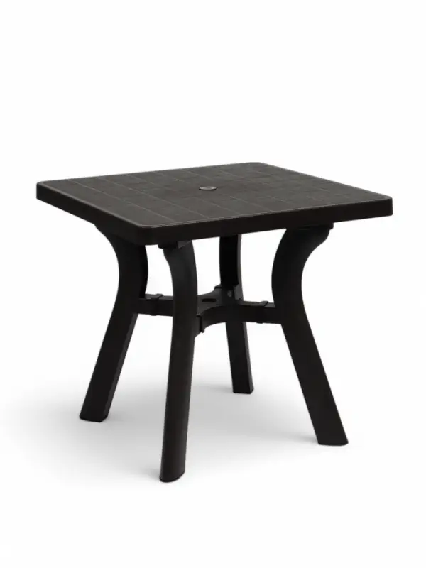 Стол квадратный &laquo;Атлант&raquo;, 80&times;80&times;76.5 см, пластиковый, коричневый