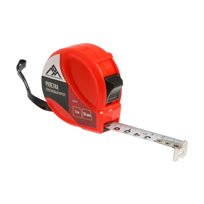 Рулетка ЛОМ, пластиковый корпус, 5 м х 19 мм Рулетка ЛОМ, пластиковый корпус, 5 м х 19 мм