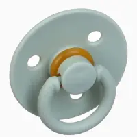 Набор классических пустышек, 2 шт., латекс, зелёный/серый, в контейнере, от 3 мес., M&B