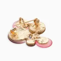 Брошь "Пузырьки", цветная в золоте