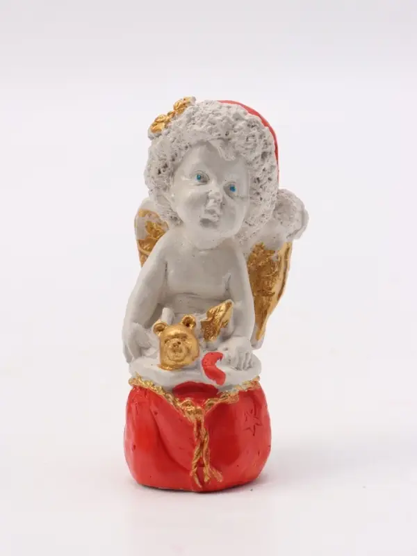 Фигурка декоративная &laquo;Ангел с рождественским мешком&raquo;, 8&times;5 см, красная