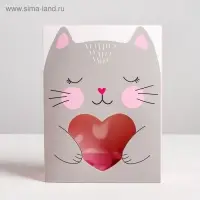 Коробка кондитерская, упаковка, &laquo;Котик&raquo;, 20&times;15&times;5 см