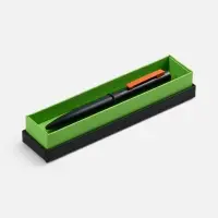 Ручка шариковая Inkolor в футляре, черная с оранжевым Ручка шариковая Inkolor в футляре, черная с оранжевым