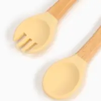 Тарелка детская секционная с ложкой и вилкой, 3 секции, бирюзовый, Mum&Baby