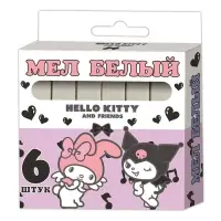 Мел белый Kuromi, 6 шт., в картонной упаковке с европодвесом