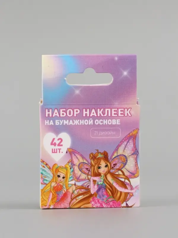 Наклейки для подарков WINX, 42 штуки в коробке. 3 х 4 см