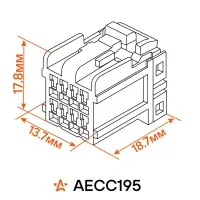 Разъем 8 pin с проводами для блока управления стеклоподъёмниками Лада Granta