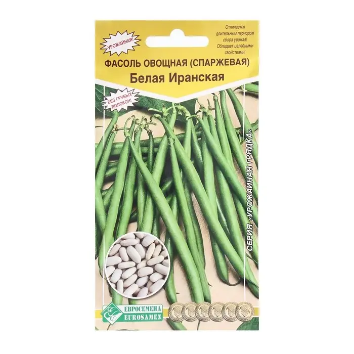 Семена Фасоль овощная, спаржевая Белая Иранская, 5 г Семена Фасоль овощная, спаржевая Белая Иранская, 5 г