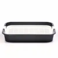 Туалет для кошек &laquo;Белла мини&raquo;, 35&times;26&times;6 см, с сеткой, пластик, серый